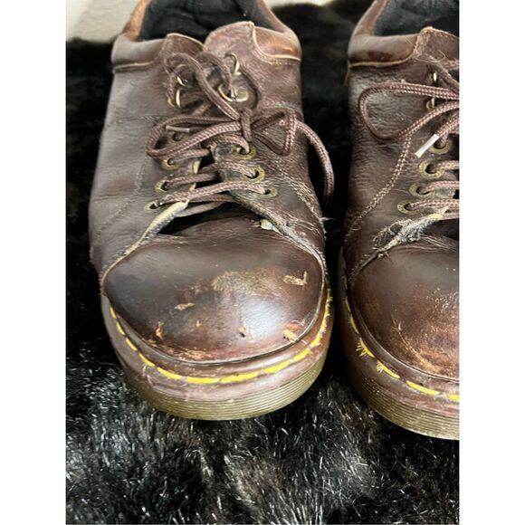 Dr Martens Oxford Mens Chunky Brown Leather 8312 England Shoes Size 11 main image 6